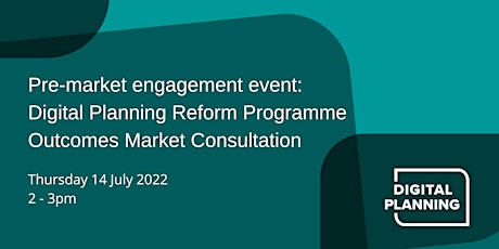 Digital Planning Reform Programme Outcomes Market Consultation
