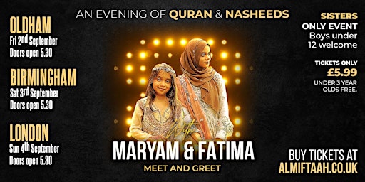 An evening of Quran with Maryam and Fatima Masud - Oldham