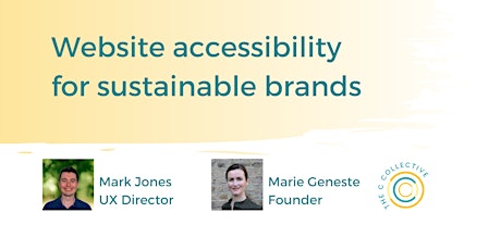 WEBSITE ACCESSIBILITY for sustainable brands