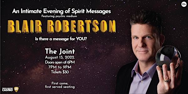 An Intimate Evening of Spirit Messages Feat. Psychic Medium Blair Robertson
