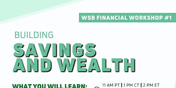 Building Savings and Wealth / Monday workshop