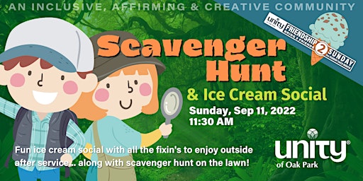Ice Cream Social + Scavenger Hunt