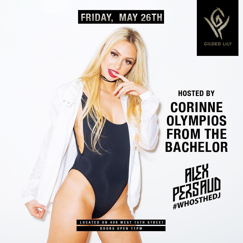 Corinne from the Bachelor Hosts Gilded Lily May 26th!