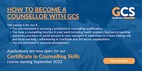 How to become a counsellor with GCS