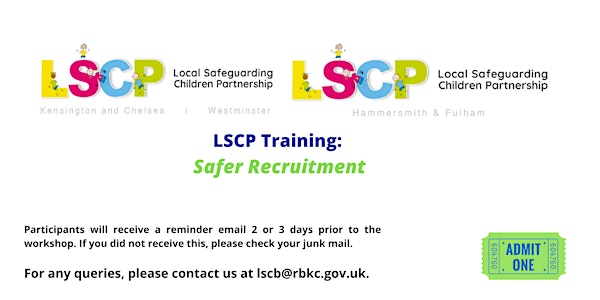Safer Recruitment Workshop (online)