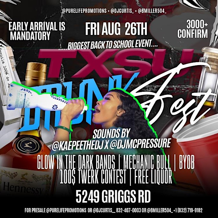 #TXSUDRUNKFEST BIGGEST BACK TO SCHOOL PARTY image