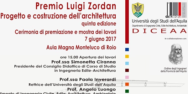 Premio  Luigi Zordan - Progetto e costruzione dell'architettura - V Edizione