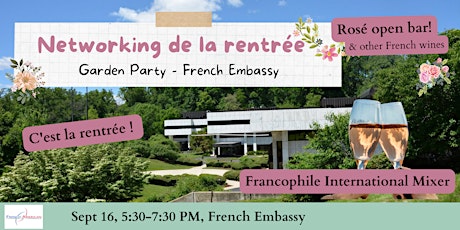Garden Party de la Rentrée - A networking event