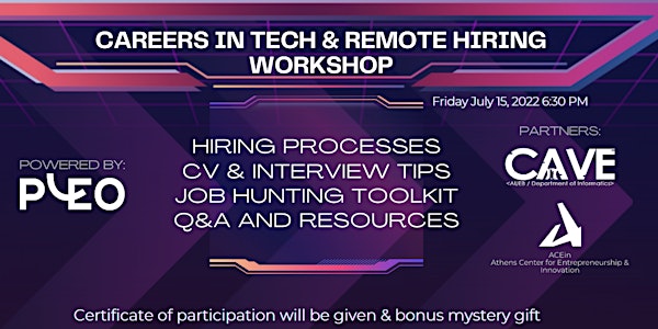 Careers in Tech & Remote Hiring Workshop | AUEB