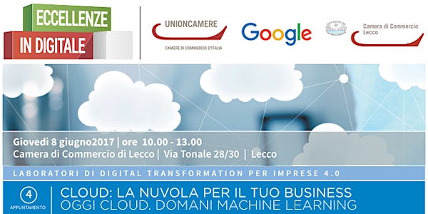CLOUD: LA NUVOLA PER IL TUO BUSINESS - OGGI CLOUD. DOMANI MACHINE LEARNING