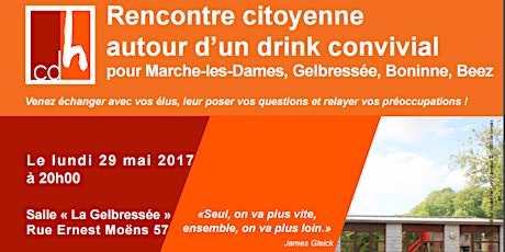 Image principale de Rencontre citoyenne autour d'un drink convivial Marche-Les-Dames, Gelbressée, Boninne et Beez