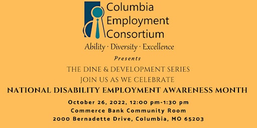 Dine & Development Series:  National Disability Employment Awareness Month