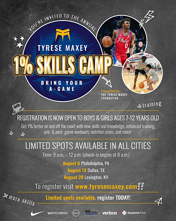 Tyrese Maxey 1% Skills Camp- Lexington, KY image