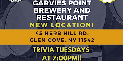 FREE Tuesday Trivia Show! At Garvies Point Brewery & Restaurant