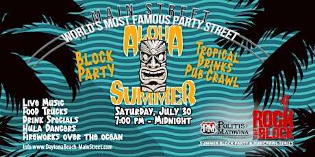 Aloha Summer Rock The Block and Tropical Drinks Pub Crawl