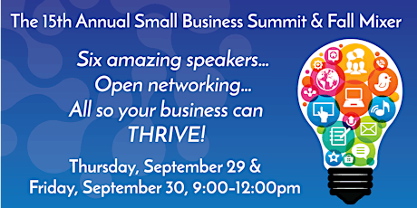 15th Annual Fall Mixer and Small Business Summit