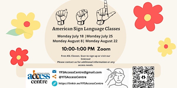 YFS Access Centre ASL Classes