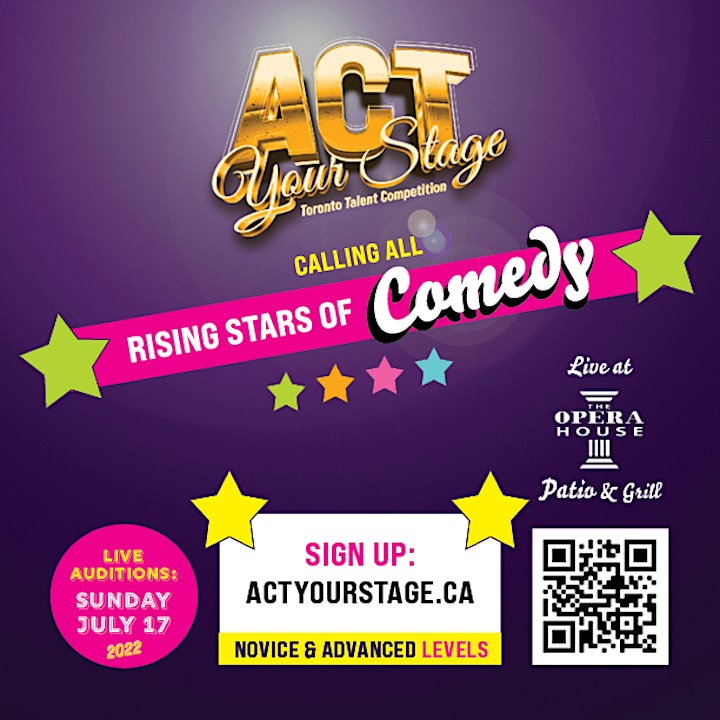 COMEDY AUDITIONS! NOVICE: ACT YOUR STAGE Talent Competition image