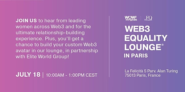 Web3 Equality Lounge in Paris