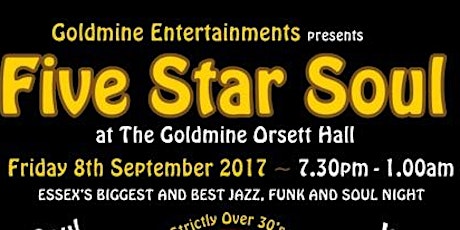 5 Star Soul at The Goldmine Orsett Hall primary image