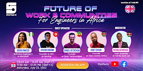 techies oi Talk #5: FUTURE OF WORK & COMMUNITIES FOR ENGINEERS IN AFRICA