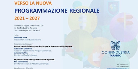 Immagine principale di Verso la nuova programmazione regionale 2021 - 2027 