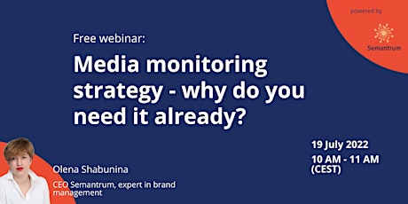 Hauptbild für Media monitoring strategy - why do you  need it already?