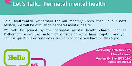 Let's Talk...Perinatal Mental Health