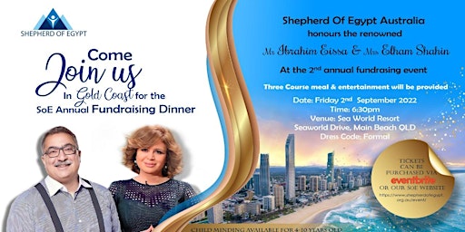 2022 Shepherd of Egypt Annual Fundraising Dinner - Gold Coast