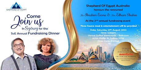 2022 Shepherd of Egypt Annual Fundraising Dinner - Sydney