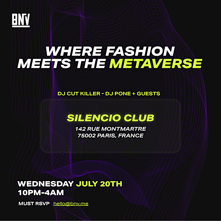 BNV Presents: Where Fashion Meets The Metaverse Party image