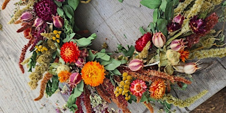 Autumnal Dried Flower Wreath Making Workshop