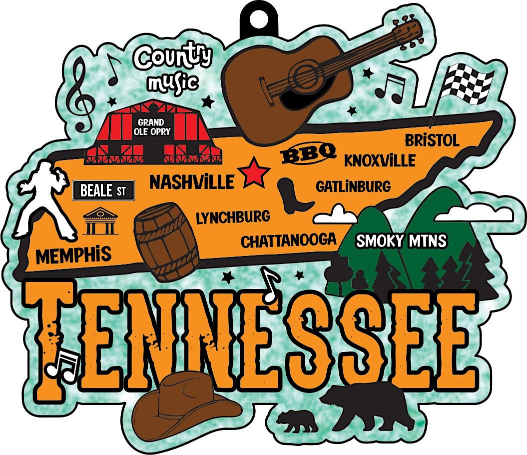 2022 Race Thru Tennessee 5K 10K 13.1 26.2 -Participate from Home Save $5