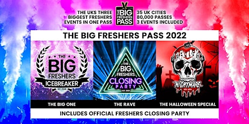 The Big Freshers Pass Aberystwyth - Includes Three Events!