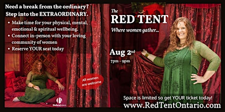 LIVE EVENING Red Tent Women's Circle - Aug 2 primary image