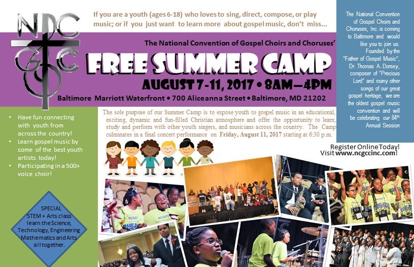 Summer Camp-National Convention of Gospel Choirs and Choruses (NCGCC)