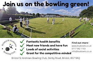 LET’S PLAY BOWLS!  Fun free try out & relaxed coaching at our friendly club