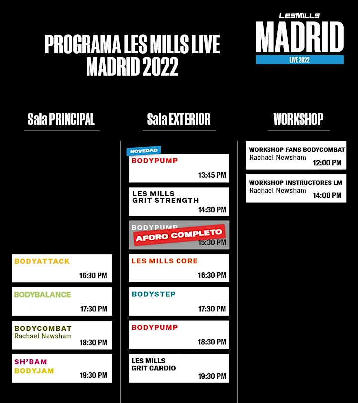 Imagen de Les Mills LIVE Madrid 2022 - GENERAL