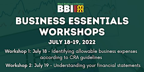 Business Essentials Workshops: July 18 & 19