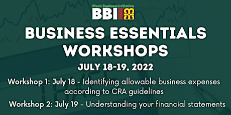 1 Hour Business Essentials Workshops: July 18-19