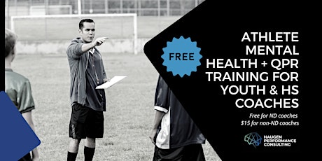 Athlete Mental Health + QPR Training for Youth & High School Coaches