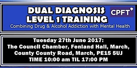 Dual Diagnosis - Level 1 Training, Tuesday 27 June 2017 primary image