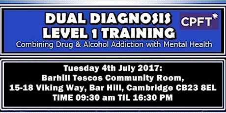 Dual Diagnosis - Level 1 Training, Tuesday 4 July 2017 primary image