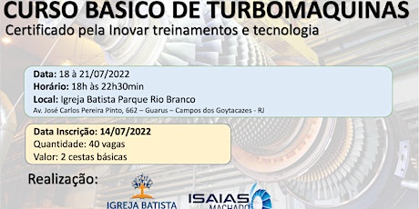 Curso Básico de Turbomaquinas - Julho 2022