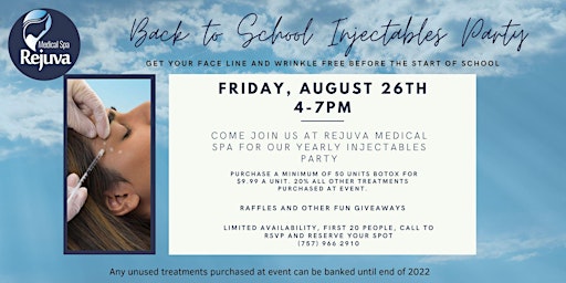 Rejuva Medical Spa's Back to School Injectables Party