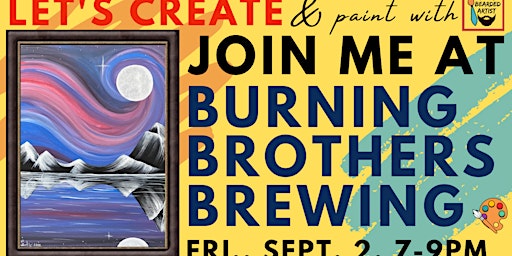 September 2 Let's Paint at Burning Brothers Brewing