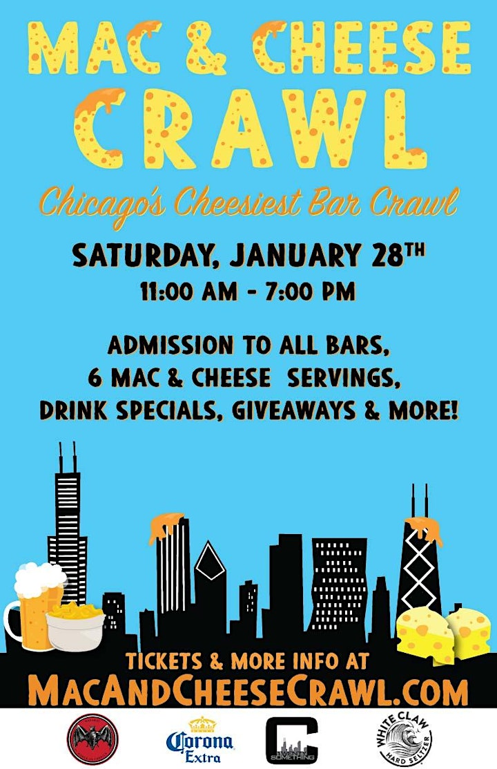 Mac & Cheese Crawl - Chicago's Cheesiest Bar Crawl! image