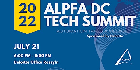 ALPFA DC TECH SUMMIT: "Automation Takes A Village", Sponsored by Deloitte primary image