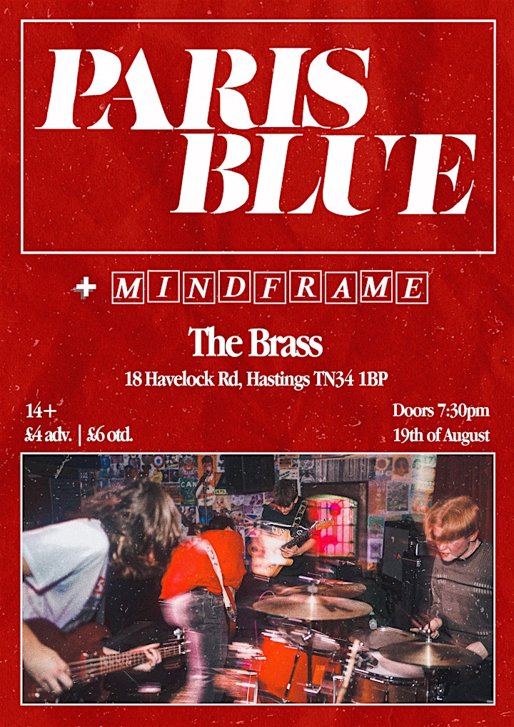 PARIS BLUE w/ Mindframe - The Brass, Hastings image