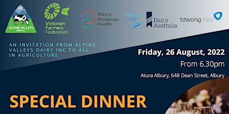 Imagen principal de Agriculture Dinner hosted by Alpine Valleys Dairy Inc